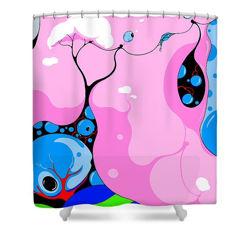 Fishing Shower Curtain featuring the digital art Aqua Culture by Craig Tilley