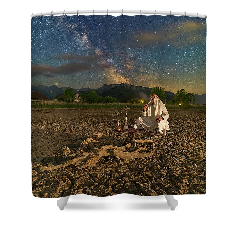 Milky Way Shower Curtain featuring the photograph Arabian Night by Ralf Rohner