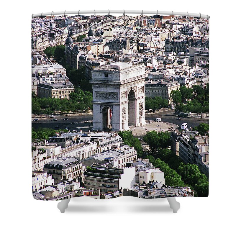 France Shower Curtain featuring the photograph Arc de Triomphe by Jim Feldman