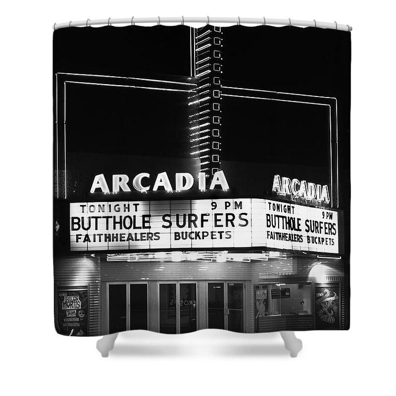 Arcadia Theater 1927-2006 Shower Curtain featuring the photograph Arcadia Theater by David Little-Smith