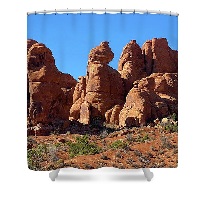  Shower Curtain featuring the painting Arches National Park Utah #7 by Ses