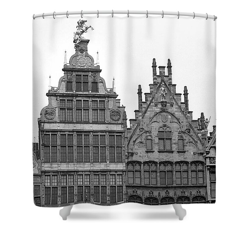 Architecture Shower Curtain featuring the photograph Architecture, Main Square, Antwerp, Belgium by Jerry Griffin