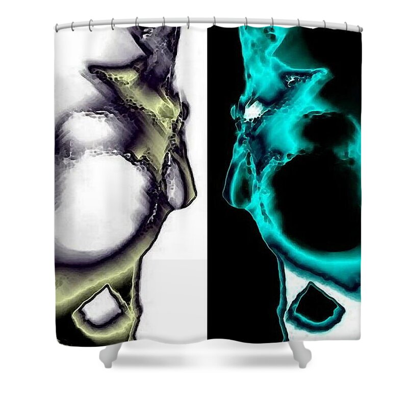 Abstract Shower Curtain featuring the painting Ariadne by Michael Lightsey