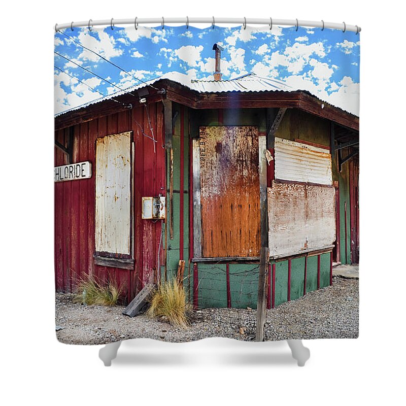 Chloride Shower Curtain featuring the photograph Arizona Chloride Train Station by Kyle Hanson