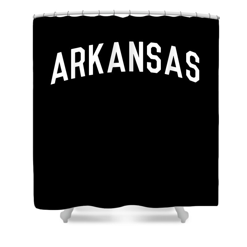 Funny Shower Curtain featuring the digital art Arkansas by Flippin Sweet Gear