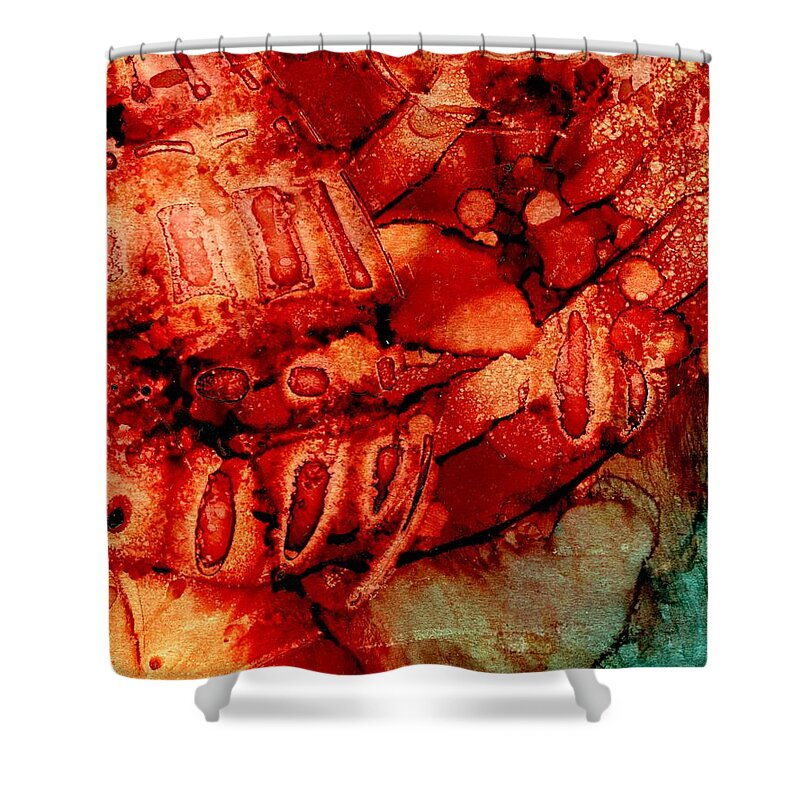 Love Shower Curtain featuring the painting Armatura d'amore by Angela Marinari