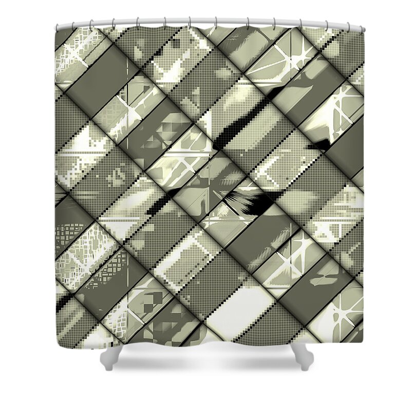 Digital Shower Curtain featuring the digital art Art 30.03.2022 - 02 by Marko Sabotin