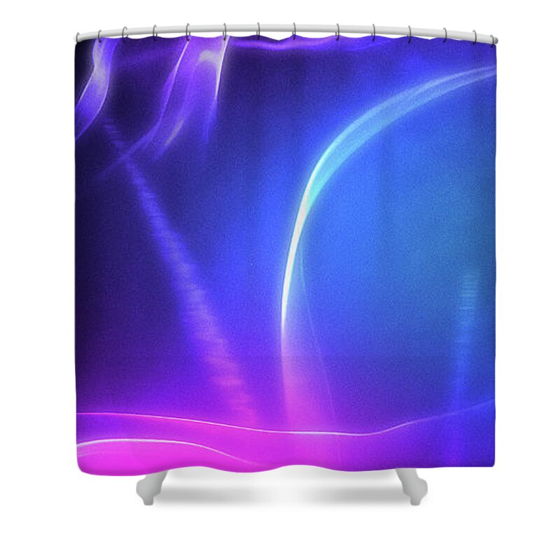 Abstract Shower Curtain featuring the digital art Art - Orchestra of Smoke by Matthias Zegveld