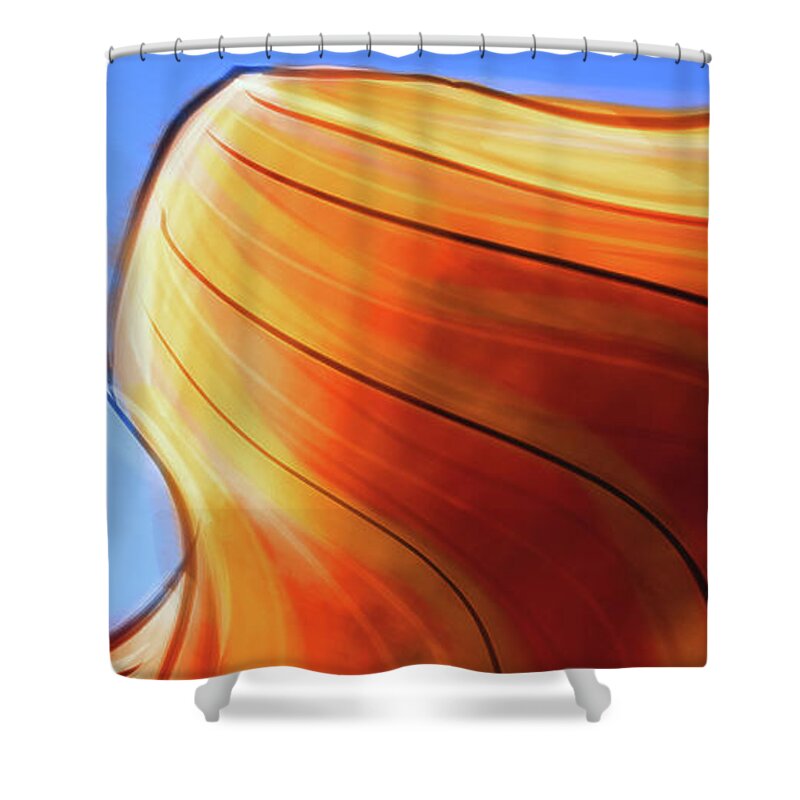 Arizona Shower Curtain featuring the digital art Art - The Wave Rock by Matthias Zegveld