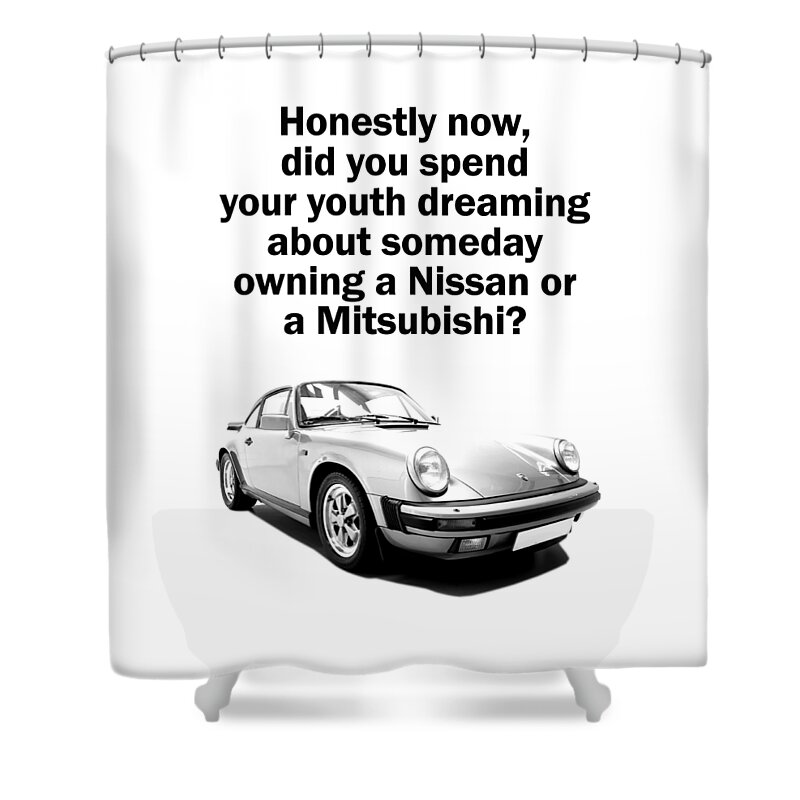 Porsche Shower Curtain featuring the photograph Dreaming of a Porsche by Mark Rogan