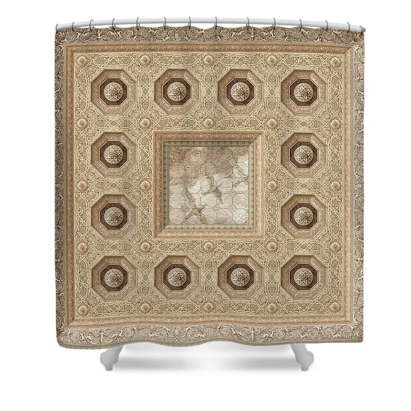 Arabesque Shower Curtain featuring the painting Arabesque Ceiling by Kurt Wenner