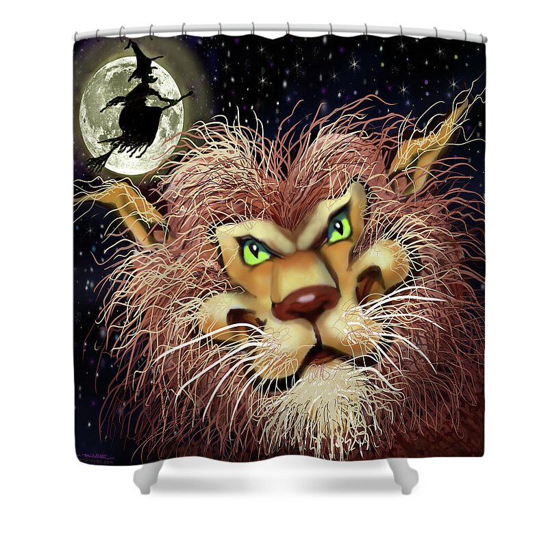 Werewolf Shower Curtain featuring the digital art Werewolf by Kevin Middleton