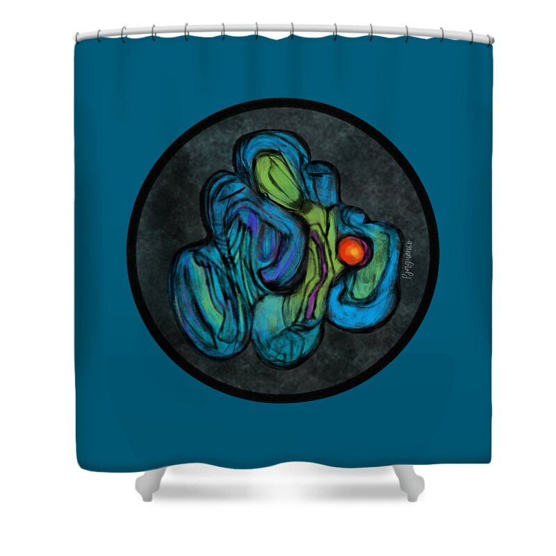 Time Travel Shower Curtain featuring the digital art Time travel by Ljev Rjadcenko