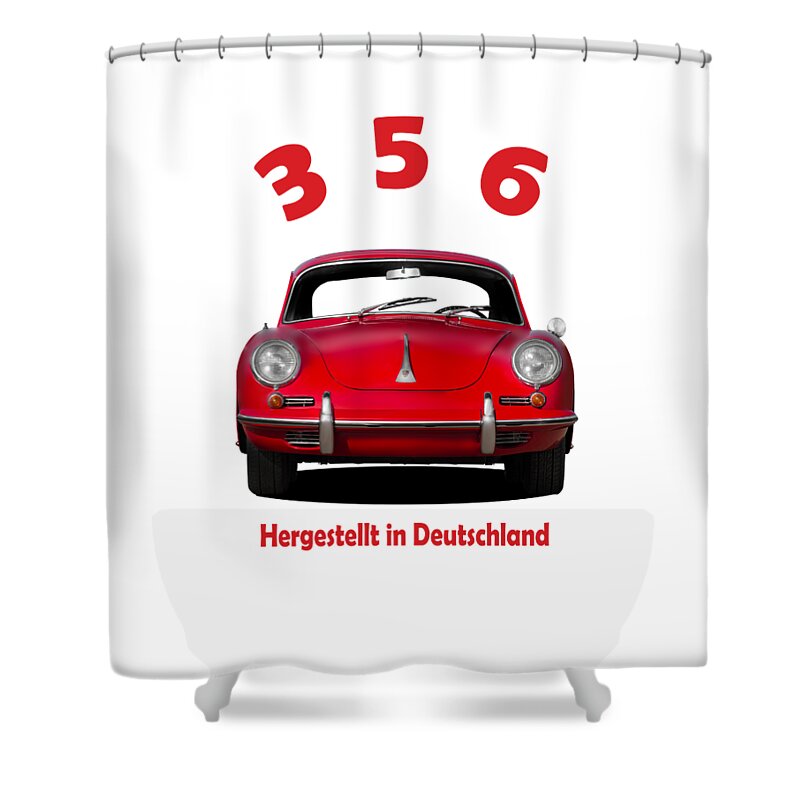 Porsche Shower Curtain featuring the photograph The Classic 356 by Mark Rogan