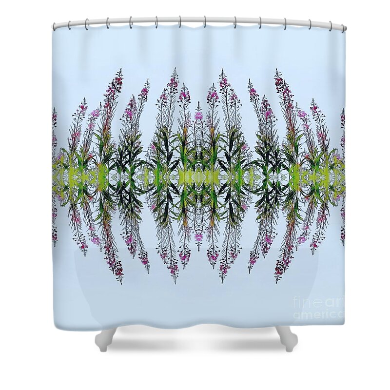 Floral Shower Curtain featuring the digital art As Above so Below by Alexandra Vusir