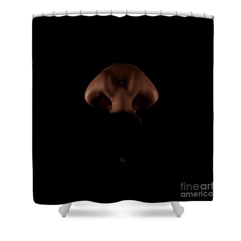 Portrait Shower Curtain featuring the photograph Asian Girl Shoulder Blades 2095005 by Rolf Bertram