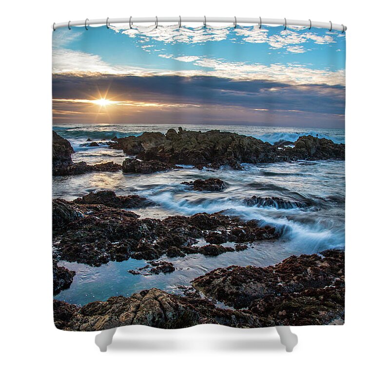 Asilomar Shower Curtain featuring the photograph Asilomar Sunset by Mike Lee