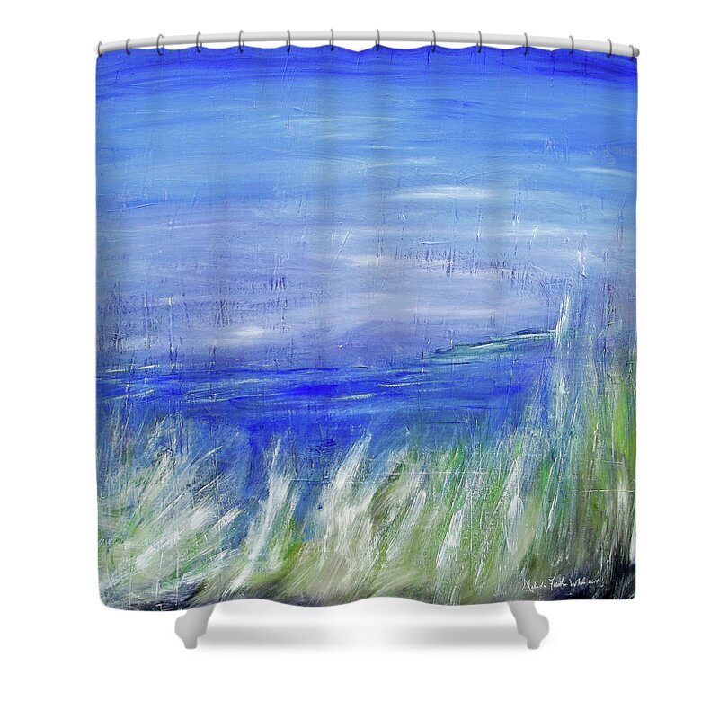  Shower Curtain featuring the painting At Peace by Melinda Firestone-White