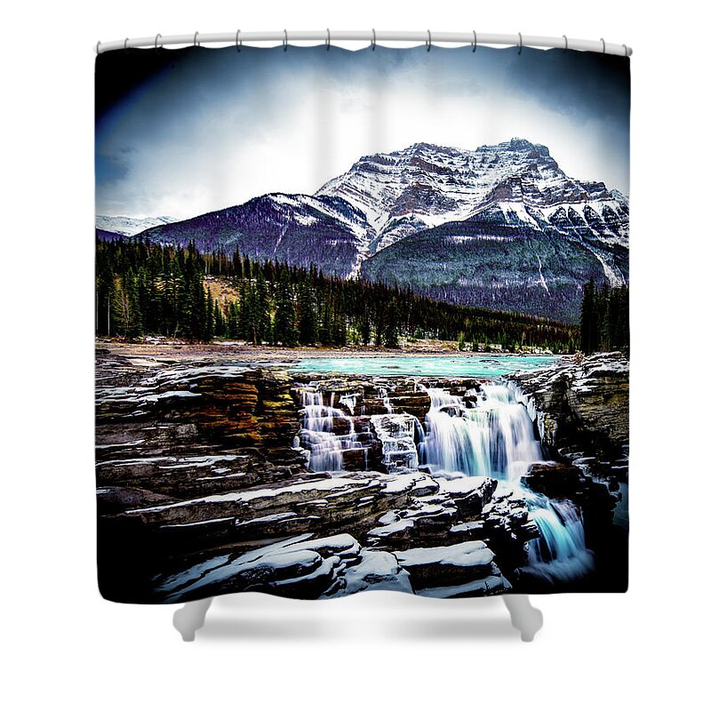 Jasper National Park Shower Curtain featuring the photograph Athabasca Falls by Darcy Dietrich