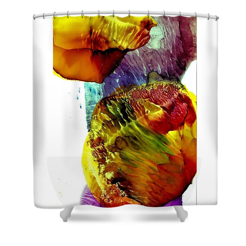 Little Shop Of Horrors Shower Curtain featuring the painting Audrey by Angela Marinari