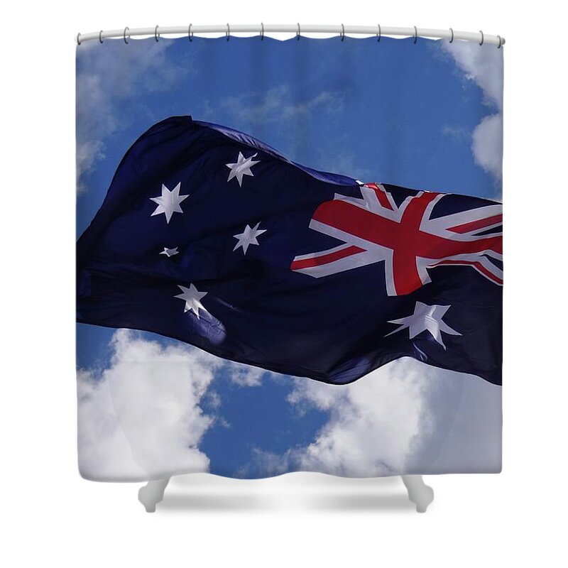 Australian Shower Curtain featuring the photograph Australian Flag by Andre Petrov