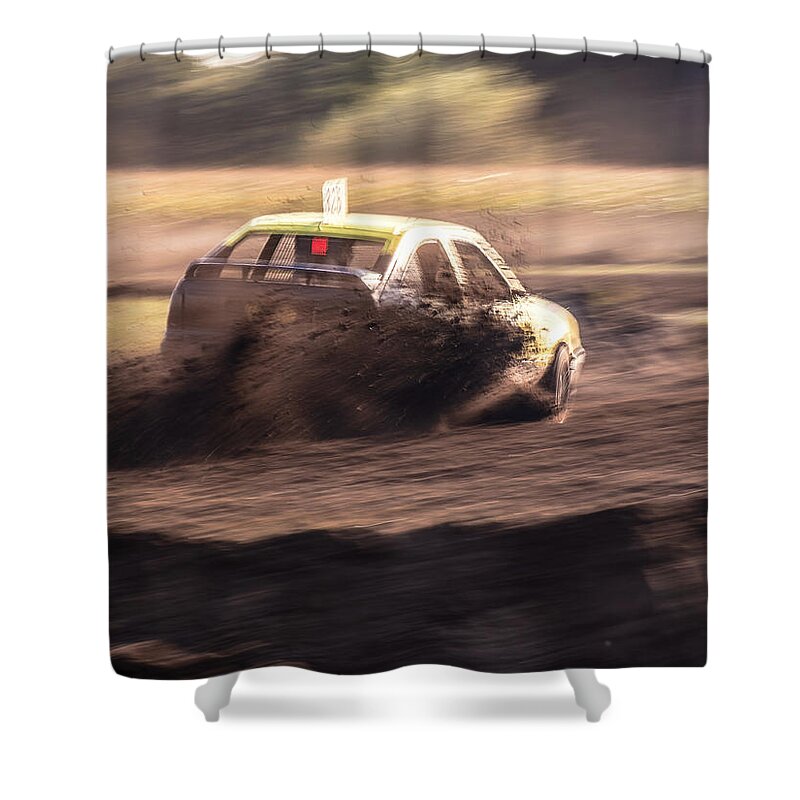 Autocross Shower Curtain featuring the photograph Autocross 7 by Jaroslav Buna