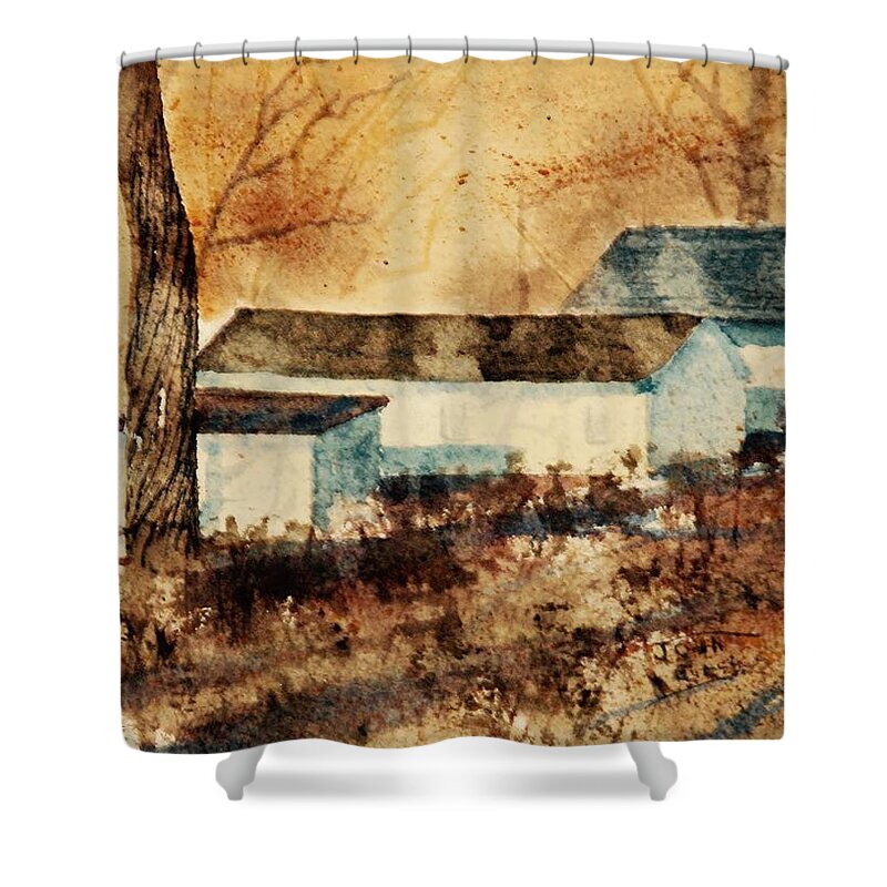 Fall Colors Shower Curtain featuring the painting Autumn by John Glass