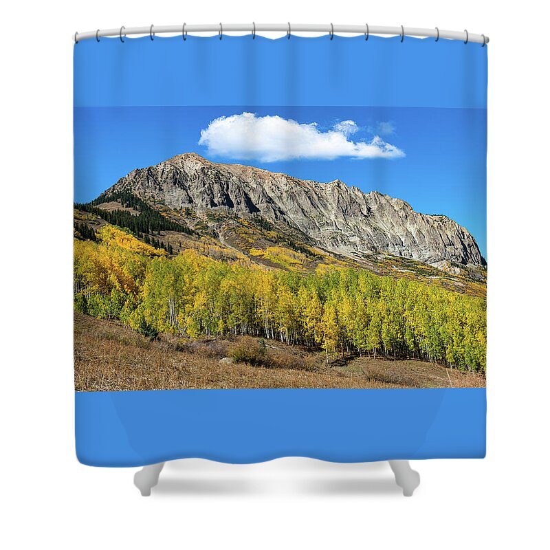Aspens Shower Curtain featuring the photograph Autumn at Gothic Mountain by Ron Long Ltd Photography