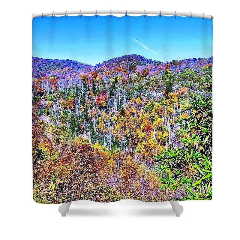 Autumn Shower Curtain featuring the photograph Autumn Colors by Allen Nice-Webb