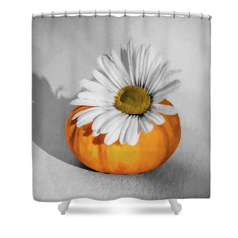 Flower Shower Curtain featuring the photograph Autumn Daisy by Cathy Kovarik