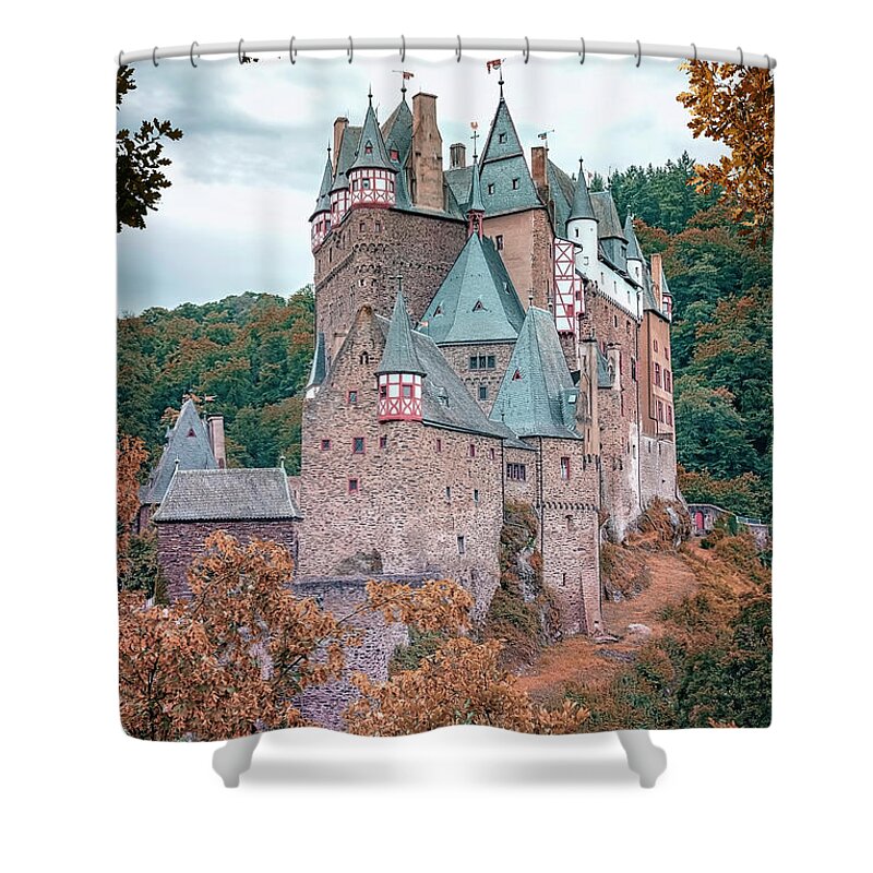 Eltz Shower Curtain featuring the photograph Autumn in Eltz by Manjik Pictures