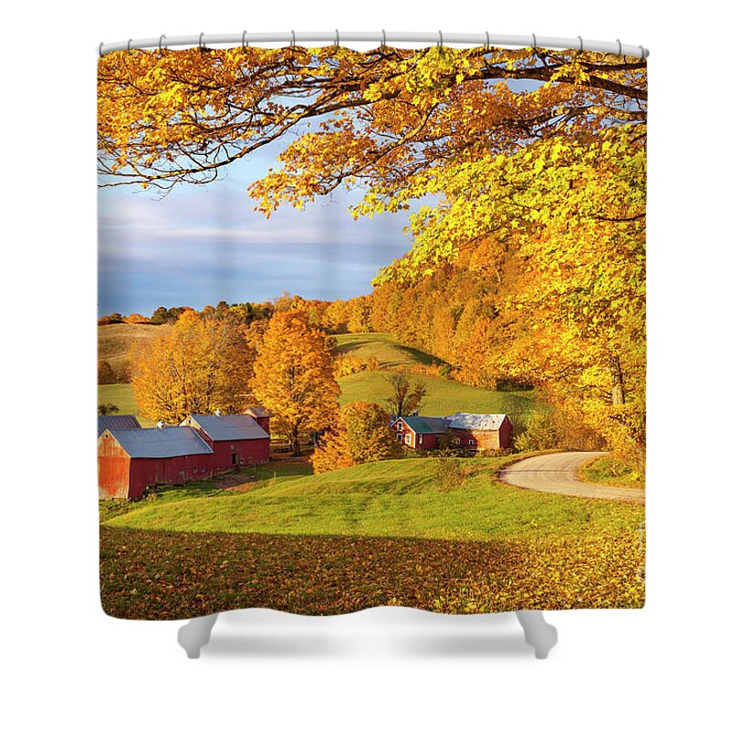Vermont Shower Curtain featuring the photograph Autumn Morning by Brian Jannsen