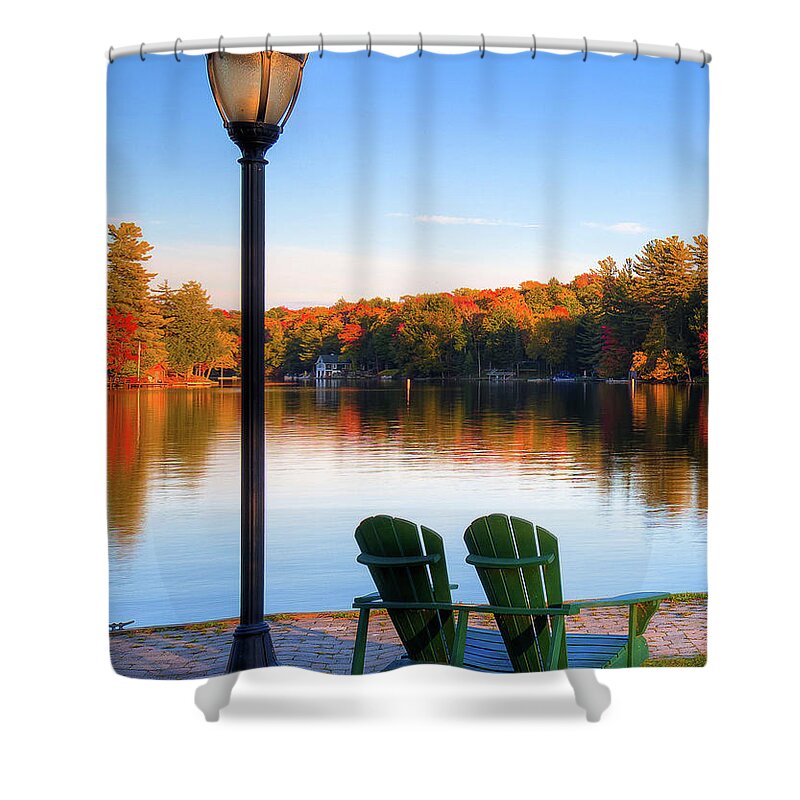 Autumn Relaxation Shower Curtain featuring the photograph Autumn Relaxation by David Patterson