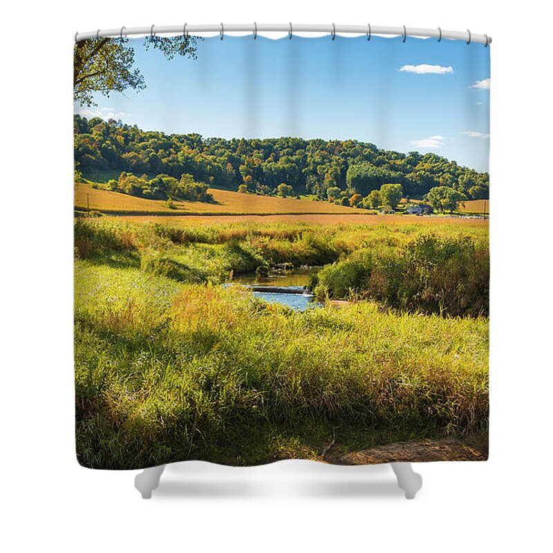 Autmn Shower Curtain featuring the photograph Autumn Spring Creek by Mark Mille