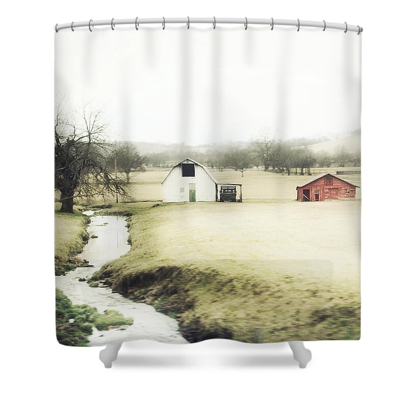 Barn Shower Curtain featuring the photograph Babbling Brook by Julie Hamilton