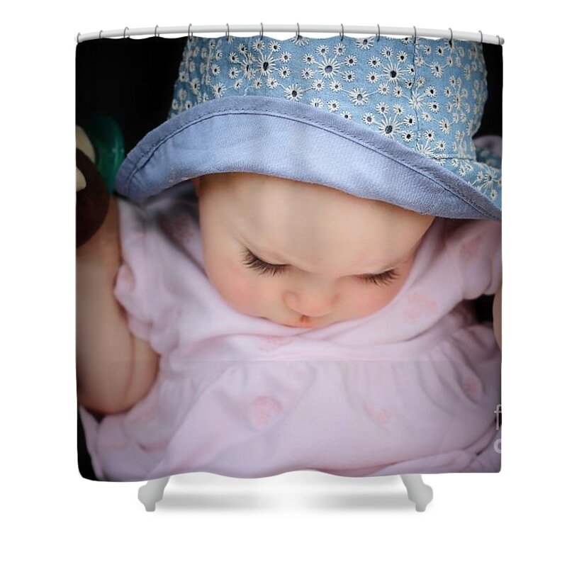 Baby Shower Curtain featuring the photograph Babies by Veronica Batterson