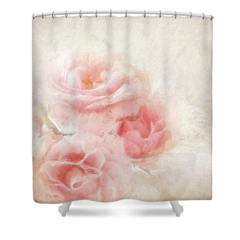 Floral Shower Curtain featuring the photograph Baby Roses by Karen Lynch
