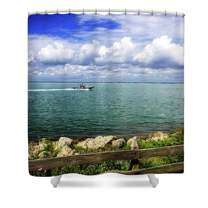 Color Shower Curtain featuring the photograph Back to the Dock by Alan Hausenflock