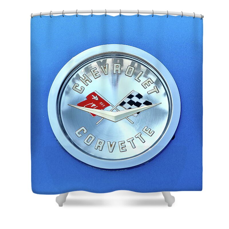 Corvette Shower Curtain featuring the photograph Badge of Distinction by Lens Art Photography By Larry Trager