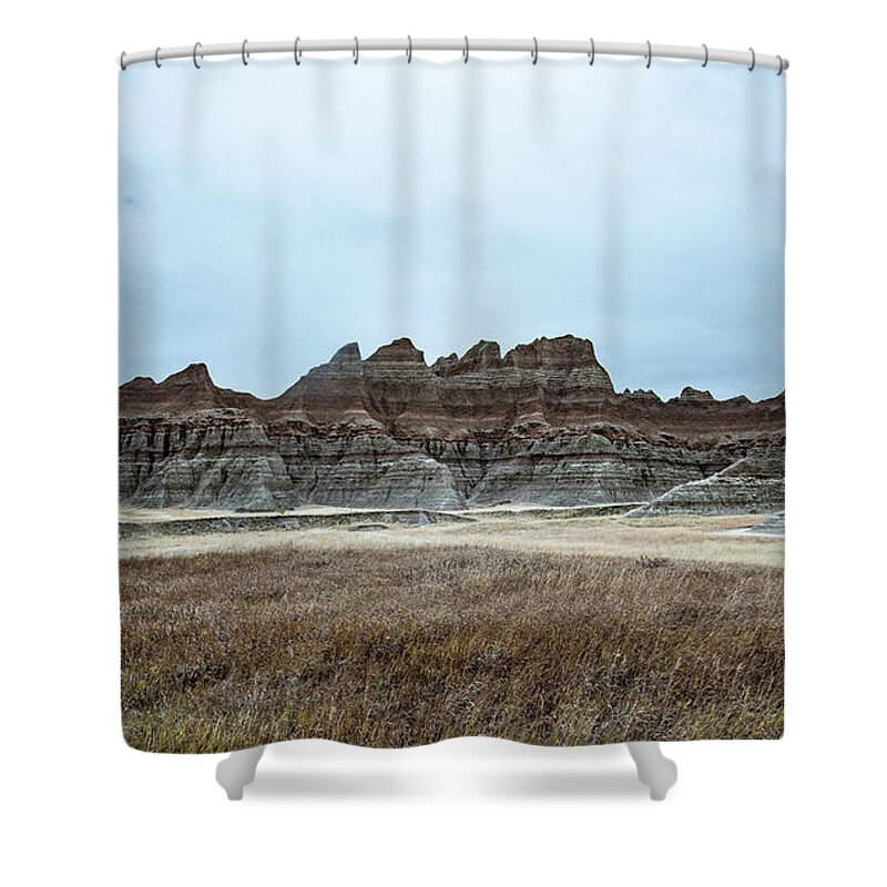  Shower Curtain featuring the photograph Badlands 10 by Wendy Carrington