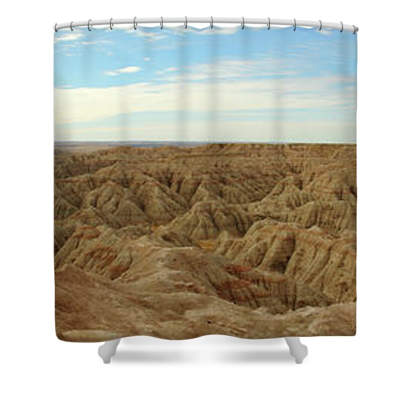 Badlands National Park Shower Curtain featuring the photograph Badlands National Park by Lens Art Photography By Larry Trager
