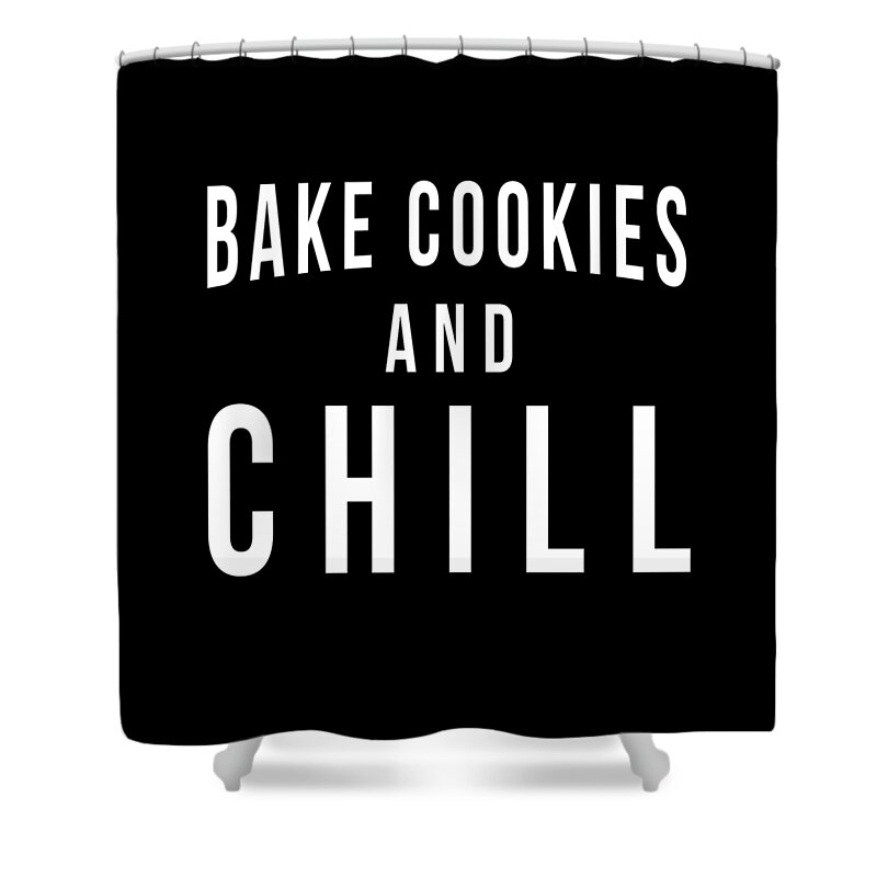 Christmas 2023 Shower Curtain featuring the digital art Bake Cookies And Chill by Flippin Sweet Gear