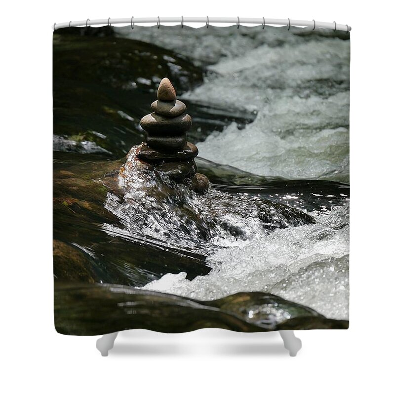 Jane Ford Janeford Shower Curtain featuring the photograph Balancing Rocks by Jane Ford