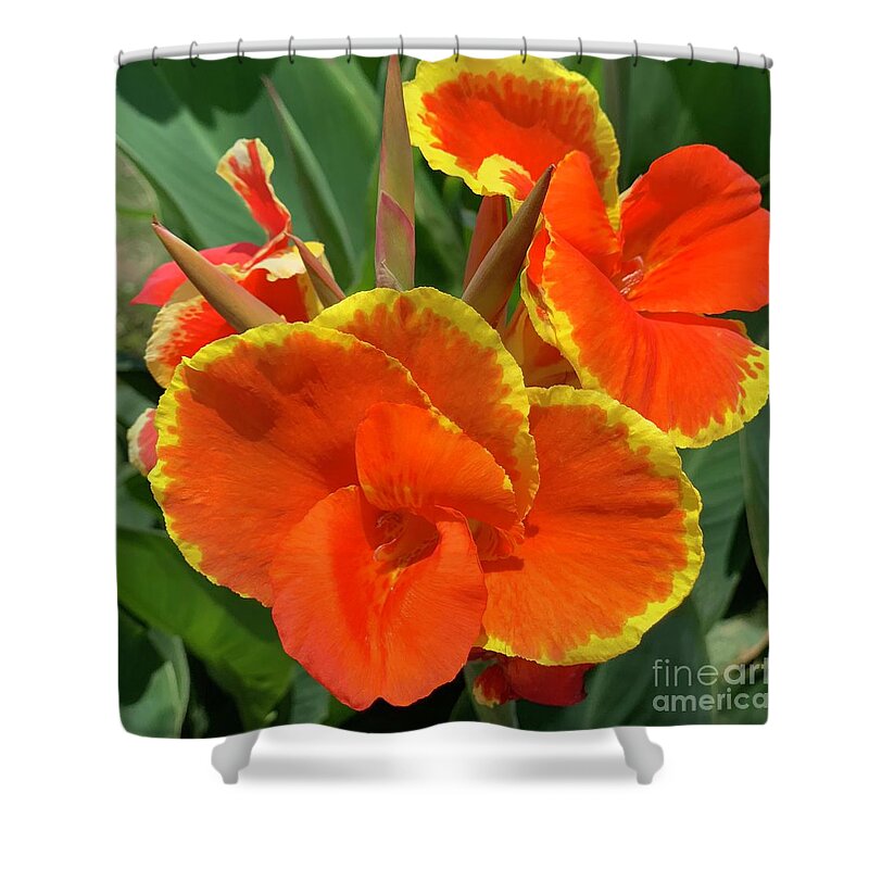 Yellow Shower Curtain featuring the photograph Bali Floral 2 by Wendy Golden