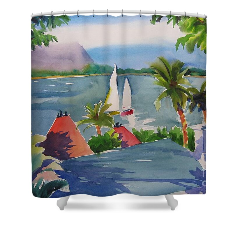 Bali Shower Curtain featuring the painting Bali by Liana Yarckin