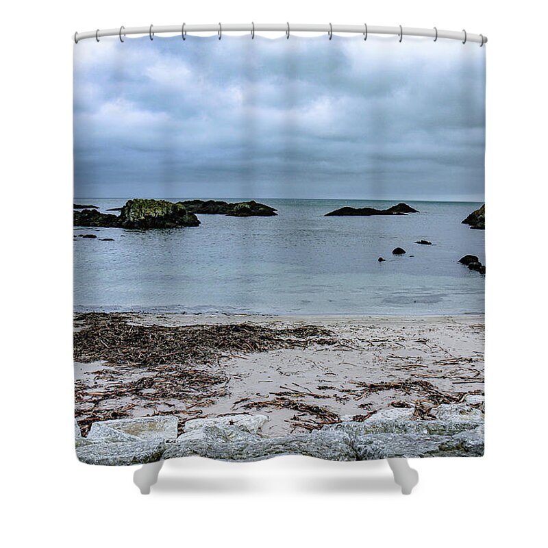 Ballintoy Harbour Shower Curtain featuring the photograph Ballintoy Harbour Northern Ireland by Veronica Batterson