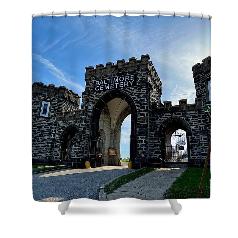 Cemetery Shower Curtain featuring the photograph Baltimore Cemetery by Chris Montcalmo