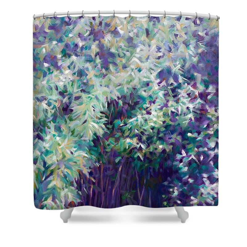 Bamboo Shower Curtain featuring the painting Bamboo II - Legacy Collection by Kevin Leveque