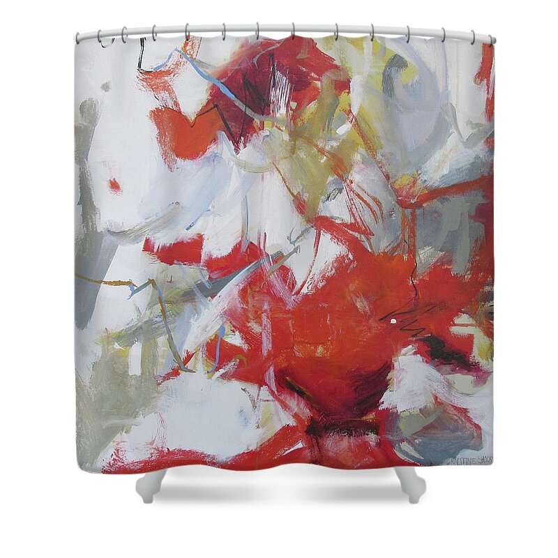 Band Day Shower Curtain featuring the painting Band Day by Chris Gholson