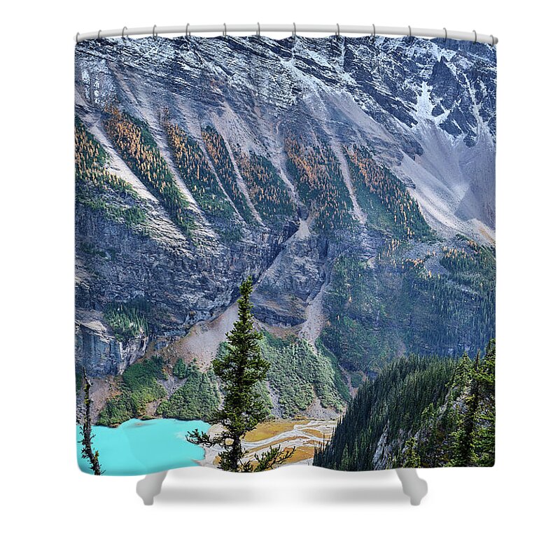 Banff Shower Curtain featuring the photograph Banff Lake Louise Puzzle by Carl Marceau